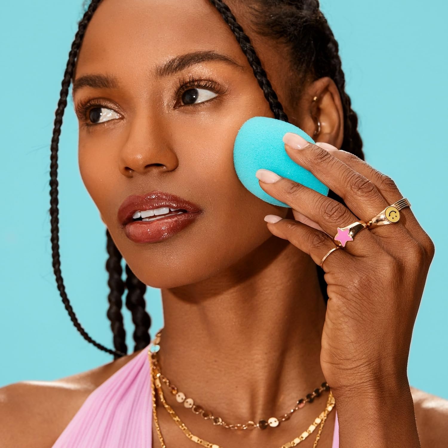 image:imageReal Techniques Miracle Airblend Makeup Sponge Matte Makeup Blending Sponge For Liquid Cream amp Powder Products Offers Medium To Full Coverage Foundation Sponge LatexFree Foam 2 Count
