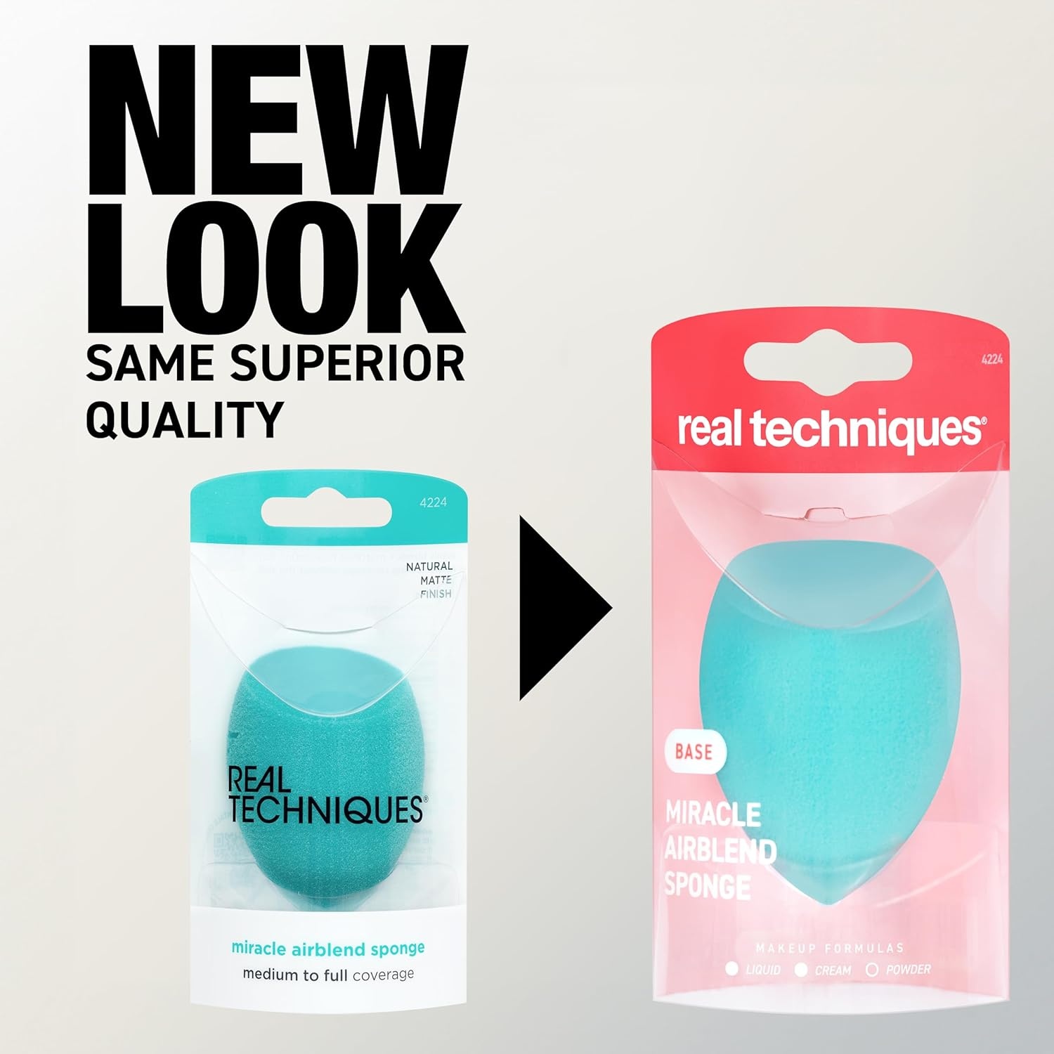 image:imageReal Techniques Miracle Airblend Sponge Matte Makeup Blending Sponge For Liquid Cream amp Powder Products Offers Medium To Full Coverage Foundation Sponge LatexFree Foam 1 Count