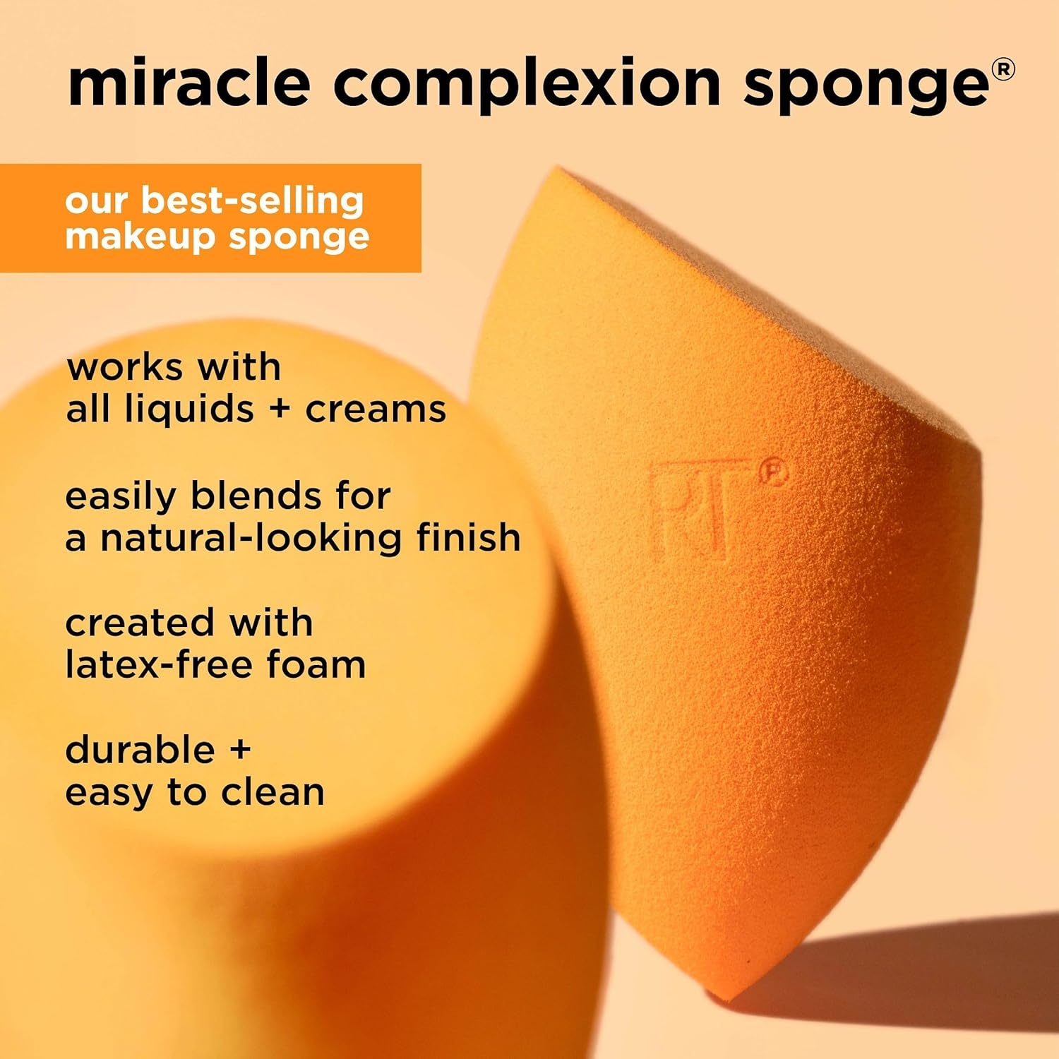 image:imageReal Techniques Miracle Complexion Sponge Concealer Sponge Duo Makeup Blending Sponges For Foundation amp Concealer Offers Light To Medium Coverage Natural Dewy Makeup LatexFree Foam 2 CountUltimate Makeup Sponge Trio 3 Count