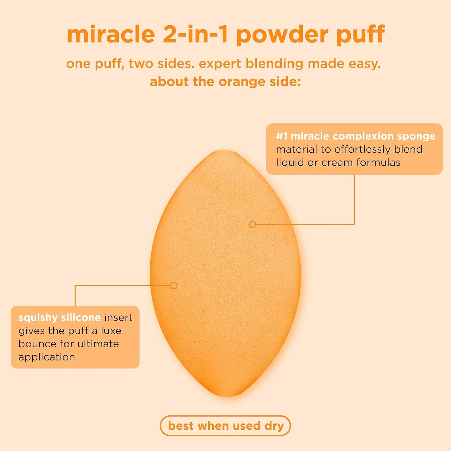 image:imageReal Techniques Miracle Complexion Sponge Miracle 2In1 Powder Puff Makeup Blending Sponge amp DualSided Powder Puff For Liquids Creams amp Powders Vegan amp LatexFree 2 Count