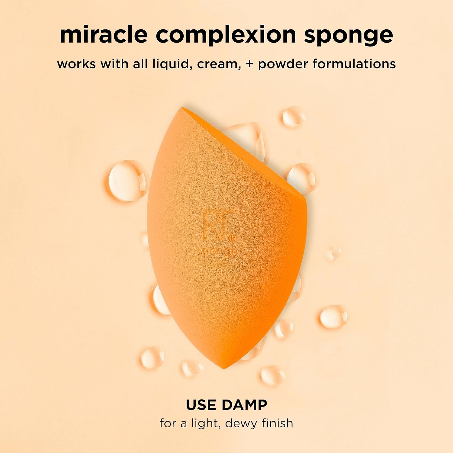 image:imageReal Techniques Miracle Complexion Sponge Miracle 2In1 Powder Puff Makeup Blending Sponge amp DualSided Powder Puff For Liquids Creams amp Powders Vegan amp LatexFree 2 Count