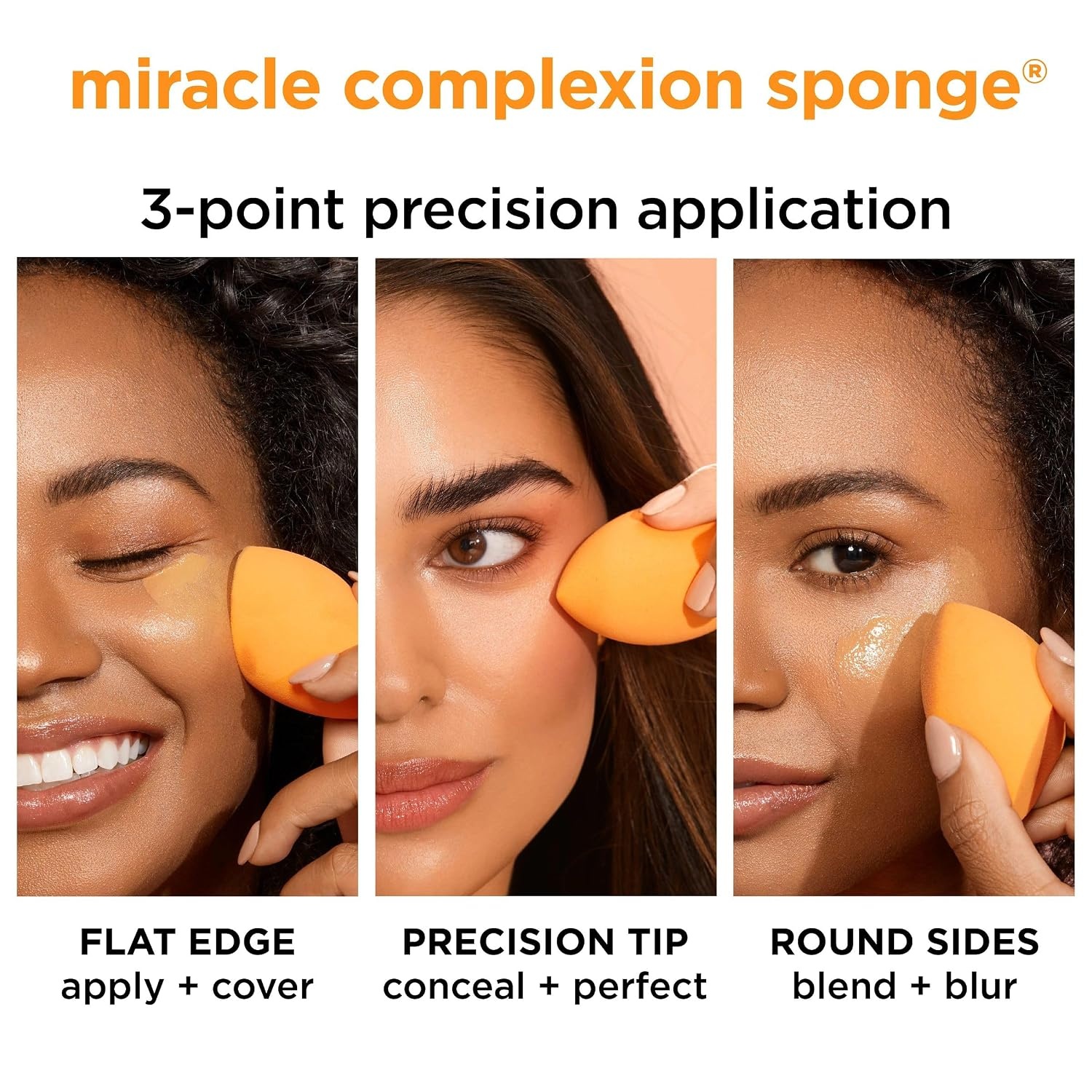 image:imageReal Techniques Miracle Concealer Sponge Makeup Blending Sponge For Liquid amp Cream Concealer Elongated Shape For Precise Application Under Eyes amp Tight Areas Yellow LatexFree Foam 1 CountPink Orange
