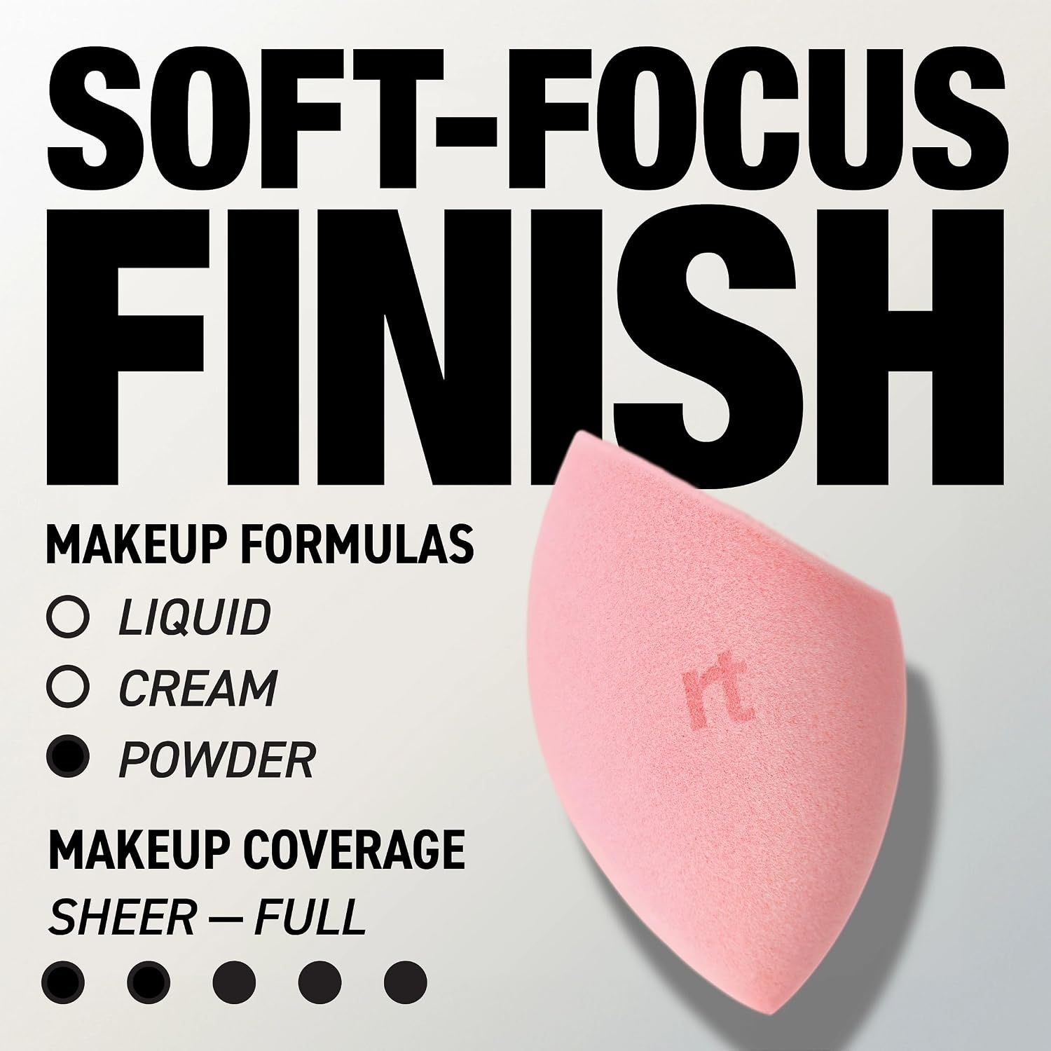 image:imageReal Techniques Miracle Powder Sponge Makeup Blending Sponge For Powder Products Set Makeup For Natural Finish amp Cloud Skin Buildable Coverage Velvet Material LatexFree Foam 1 Count2 Count Pack of 1