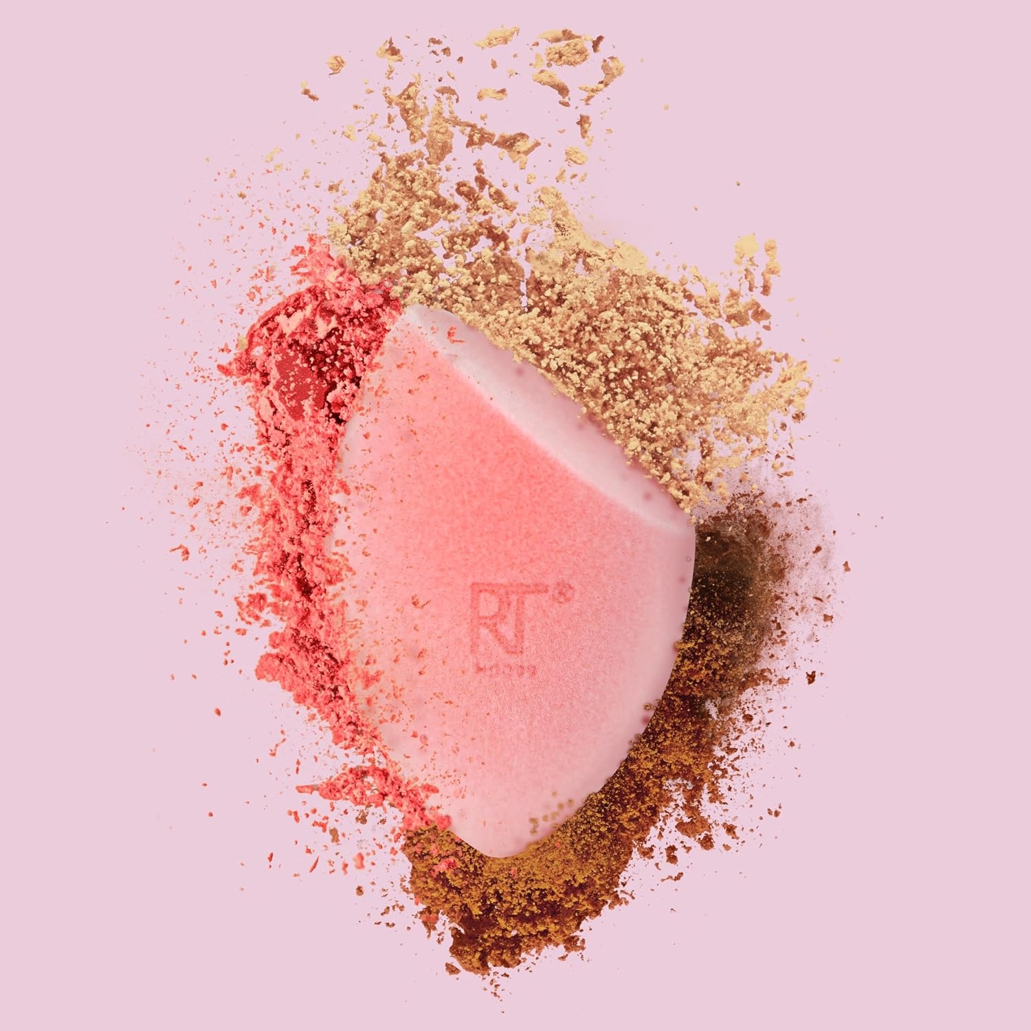 image:imageReal Techniques Miracle Powder Sponge Makeup Blending Sponge For Powder Products Set Makeup For Natural Finish amp Cloud Skin Buildable Coverage Velvet Material LatexFree Foam 1 Count2 Count Pack of 2