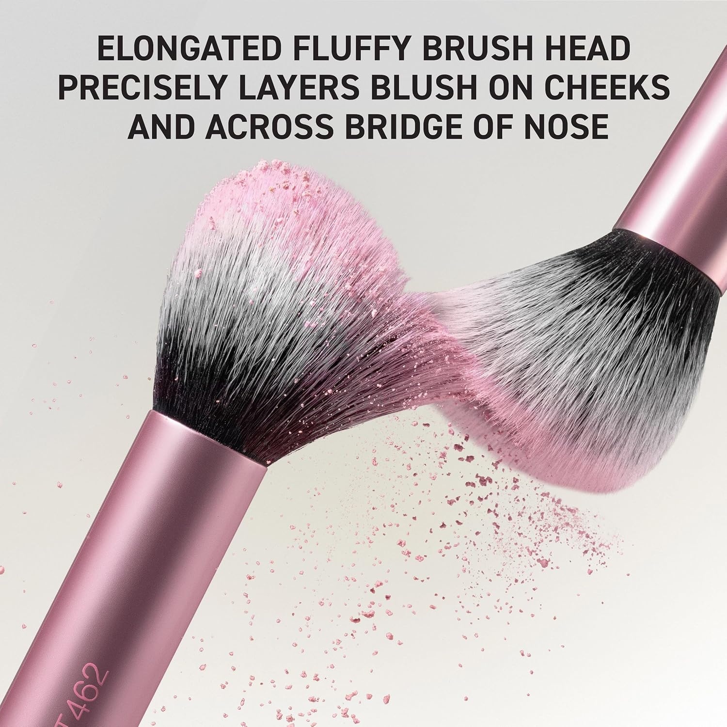 image:imageReal Techniques Precision Blush Brush Fluffy Powder Blush Makeup Brush for Buildable Cheek Color Pressed amp Loose Blush Synthetic Bristles Vegan amp CrueltyFree