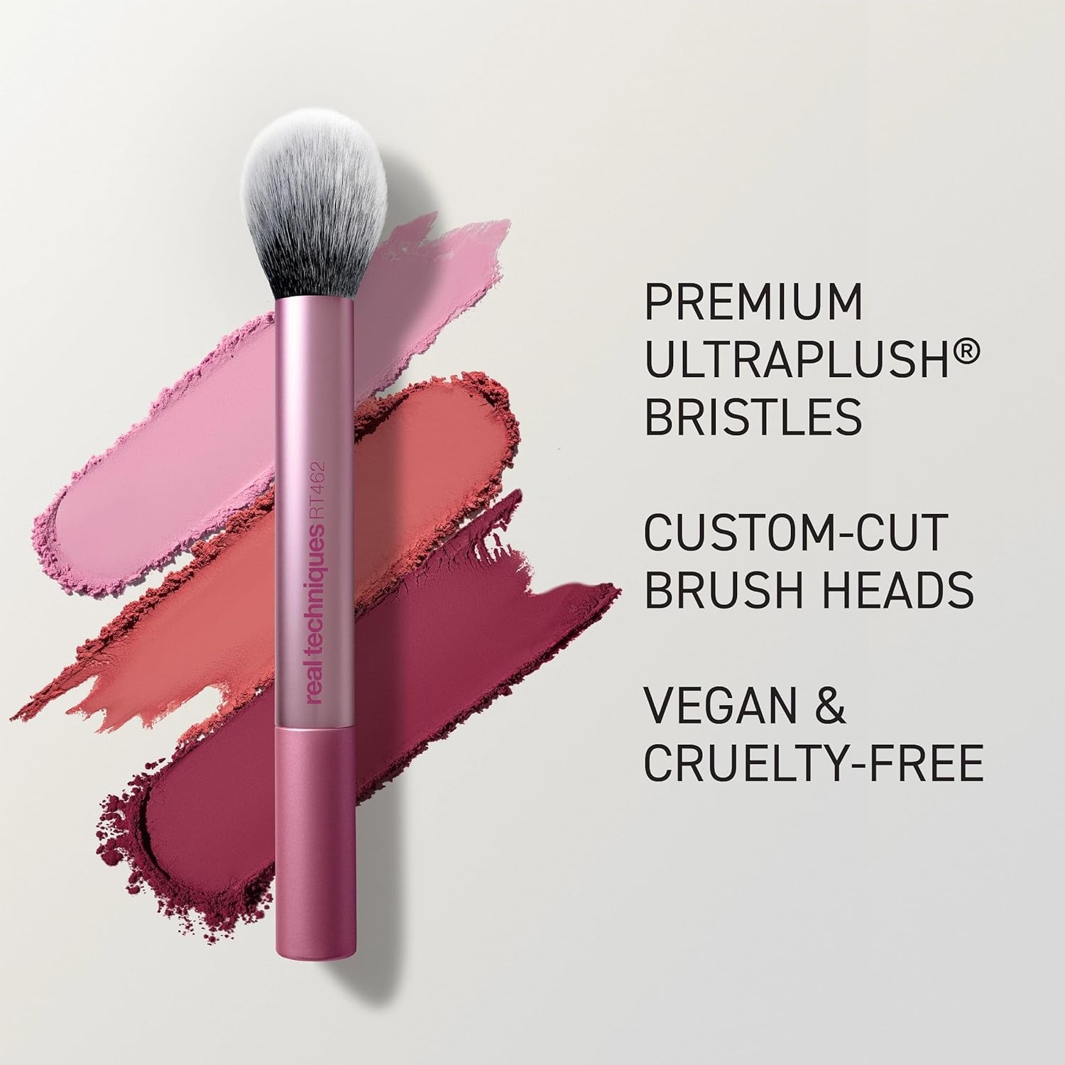 image:imageReal Techniques Precision Blush Brush Fluffy Powder Blush Makeup Brush for Buildable Cheek Color Pressed amp Loose Blush Synthetic Bristles Vegan amp CrueltyFree