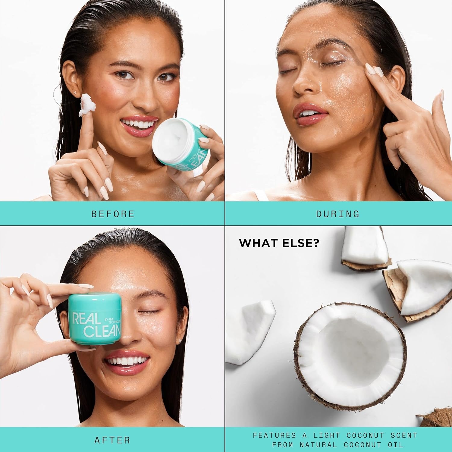 image:imageReal Techniques Real Clean Face Erase Makeup Removing Balm Hydrating Makeup Cleansing Balm Remove Stubborn Makeup Hyaluronic Acid Moisturizes amp Vitamin A Helps Exfoliate 2 fl oz Jar