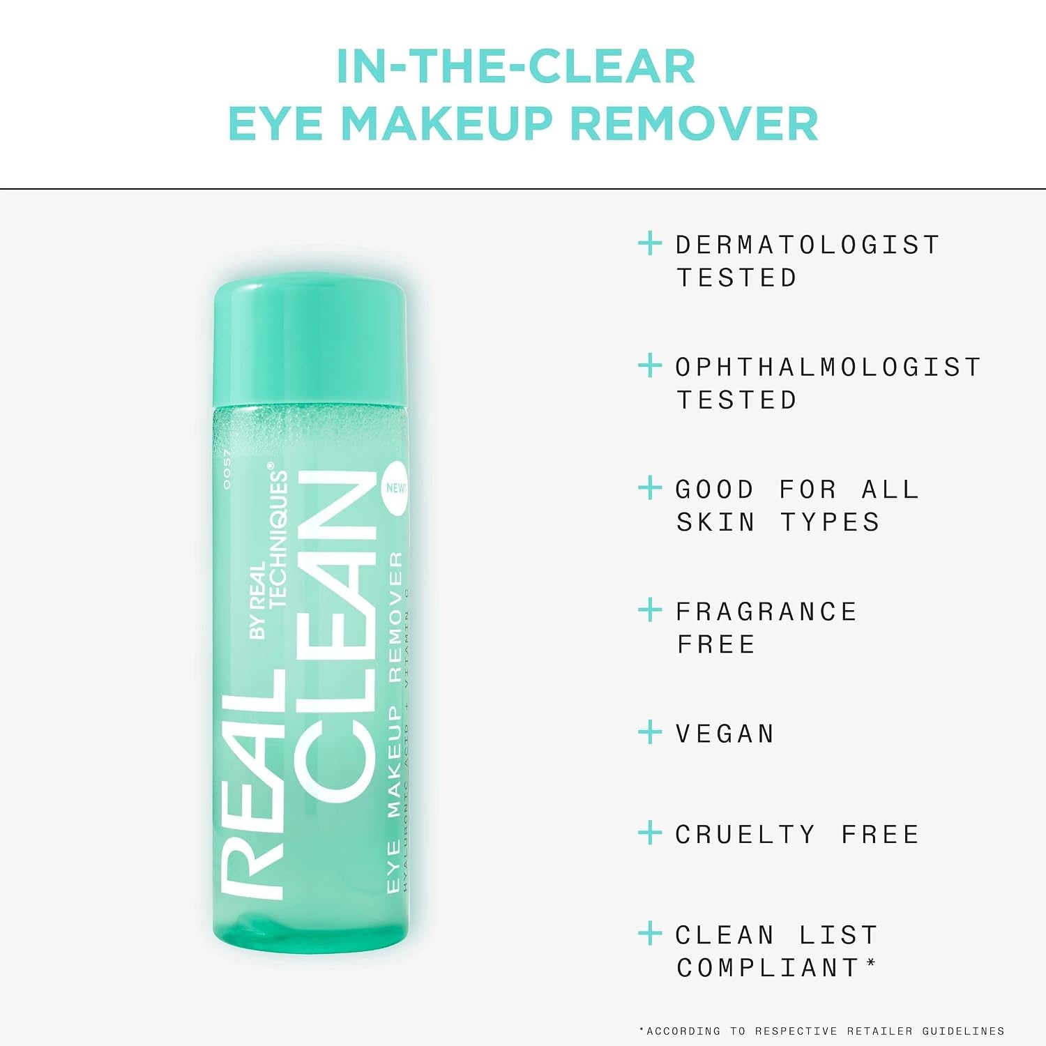 image:imageReal Techniques Real Clean InTheClear Eye Makeup Remover Makeup Remover Pads Reusable MakeupRemoving Rounds Eye amp Face Makeup Removal BiPhase Formula Hyaluronic Acid 3 Piece Bundle