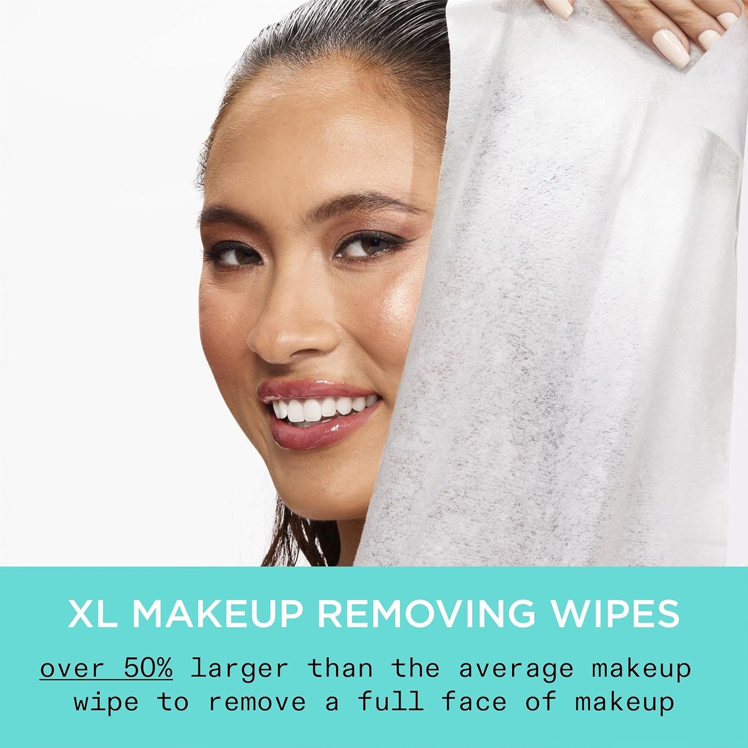 image:imageReal Techniques Real Clean XL Hydrating Facial Wipes Infused With Hyaluronic Acid DualUsage Cleansing Wipes Repair Skin amp Gently Remove Makeup Fragrance Free 25 CountBlue