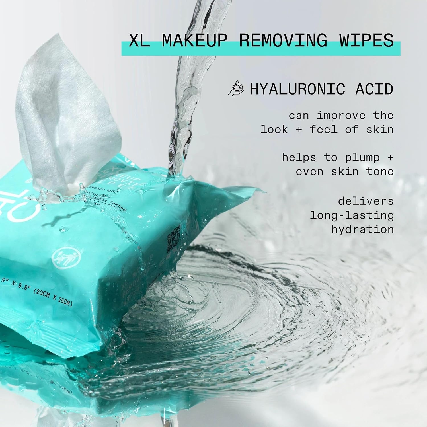 image:imageReal Techniques Real Clean XL Hydrating Facial Wipes Infused With Hyaluronic Acid DualUsage Cleansing Wipes Repair Skin amp Gently Remove Makeup Fragrance Free 25 CountBlue