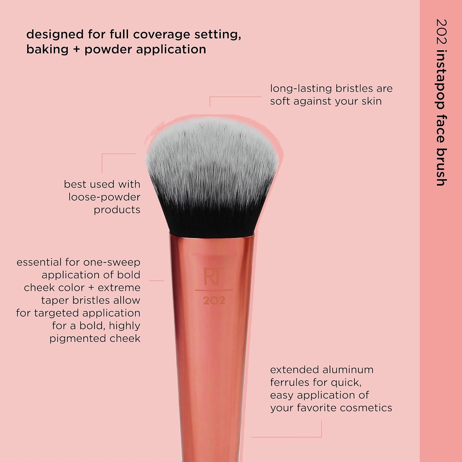 image:imageReal Techniques Seamless Complexion Makeup Brush For Foundation Primer amp Moisturizer Multipurpose Foundation Brush Or Skincare Tool StreakFree Buildable Coverage amp Natural Finish 1 Count