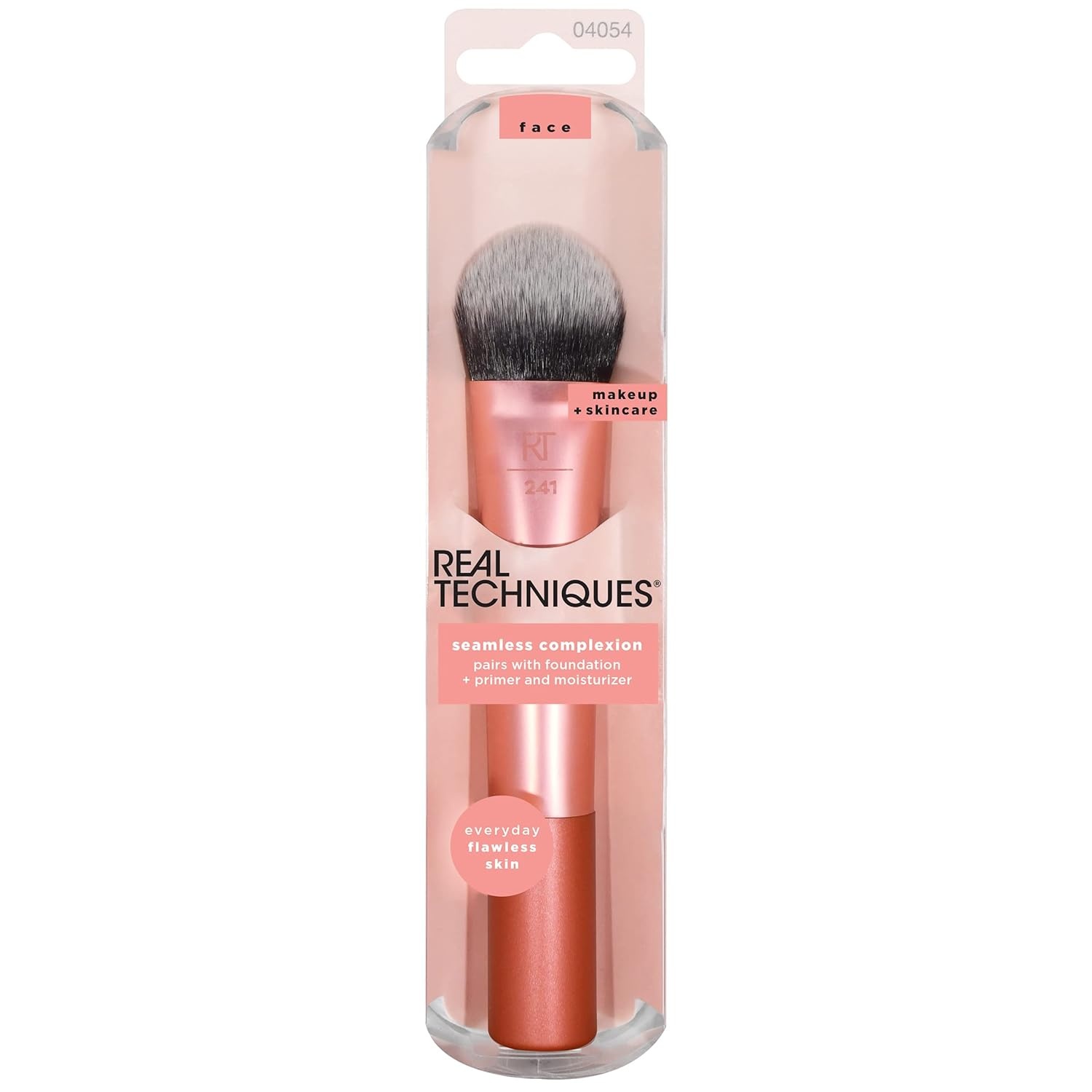 image:imageReal Techniques Seamless Complexion Makeup Brush For Foundation Primer amp Moisturizer Multipurpose Foundation Brush Or Skincare Tool StreakFree Buildable Coverage amp Natural Finish 1 Count