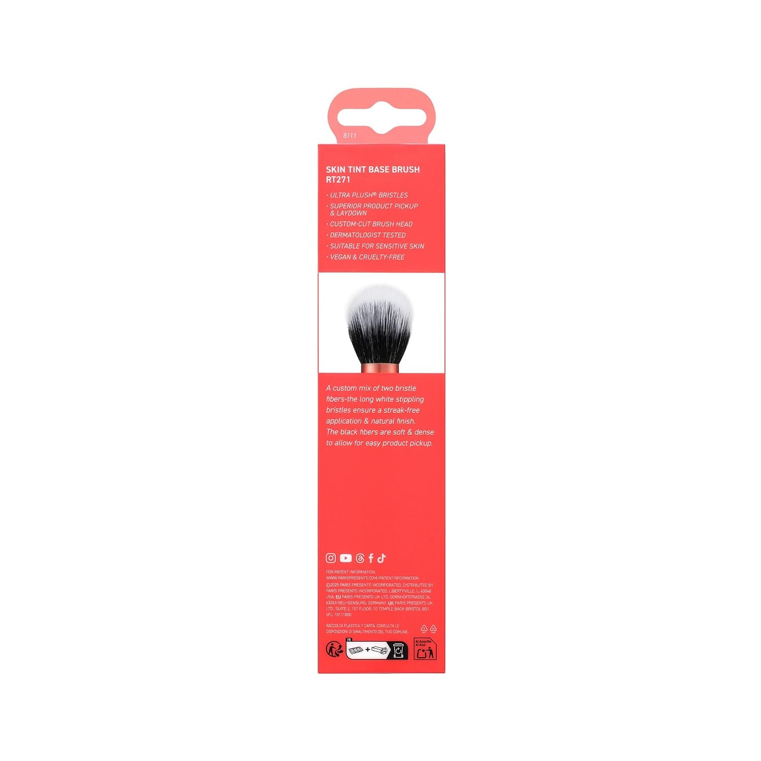 image:imageReal Techniques Skin Tint Base Brush Liquid Foundation Makeup Brush for Skin Tint amp Tinted Moisturizer StreakFree Blending UltraPlush Bristles CrueltyFree 1 Count