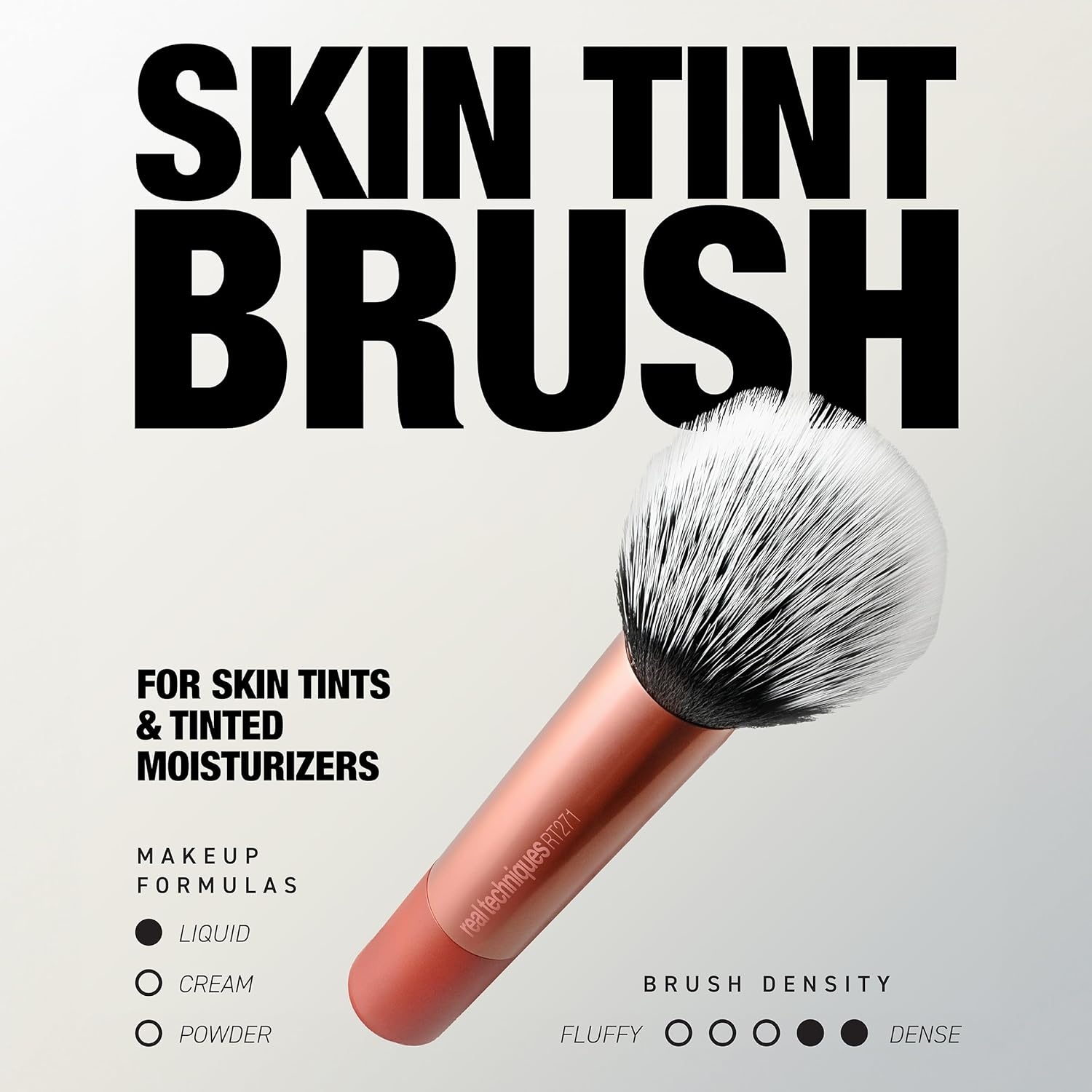 image:imageReal Techniques Skin Tint Base Brush Liquid Foundation Makeup Brush for Skin Tint amp Tinted Moisturizer StreakFree Blending UltraPlush Bristles CrueltyFree 1 Count