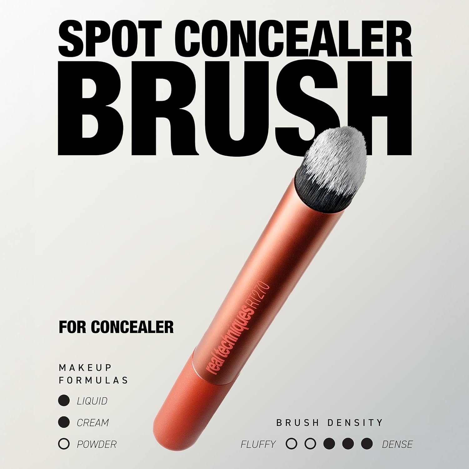 image:imageReal Techniques Spot Concealer Brush Precision Makeup Brush for Targeted Coverage of Blemishes Redness amp Detail Areas For Liquid amp Cream Concealer UltraPlush Bristles CrueltyFree 1 Count
