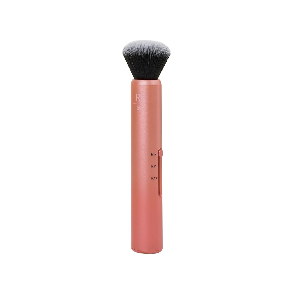 image:imageReal Techniques Custom Complexion Foundation 3in1 Brush Custom Slide For Foundation amp Concealer 3 Settings For Sheer Medium or Focused Application TravelSize Kabuki CrueltyFree 1 Count1 Count Pack of 1