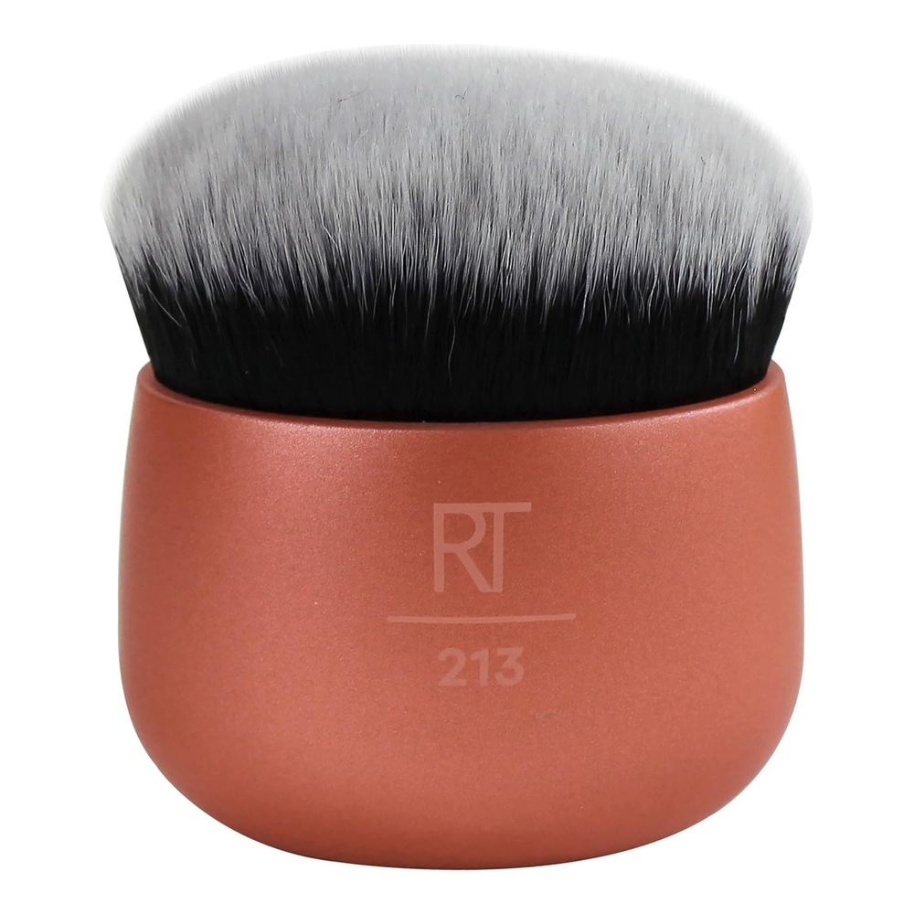 image:imageReal Techniques Foundation Makeup Blender Kabuki Brush For Face or Body Makeup Works With Liquid or Cream Foundation No Handle Blend amp Buff Makeup Dense Synthetic Bristles 1 CountOrange