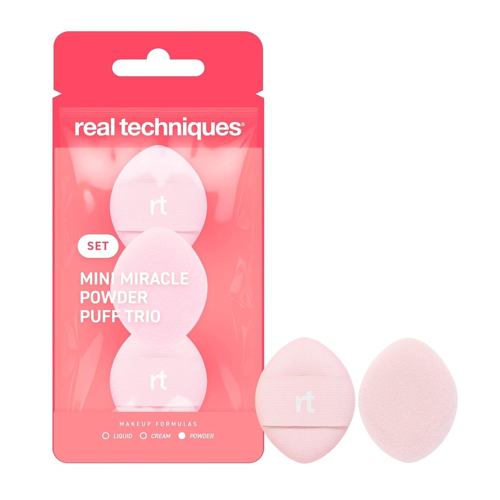 image:imageReal Techniques Mini Miracle Powder Puff Trio 3 Pack3Mini Miracle Powder Puff Trio