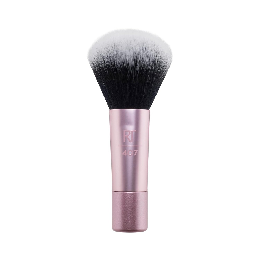 image:imageReal Techniques Mini Multitask Makeup Brush For Blush Bronzer amp Powder Face Brush with CustomCut Synthetic Bristles For Loose amp Pressed Powder Travel Sized Vegan amp CrueltyFree 1 Count1 Count Pack of 1