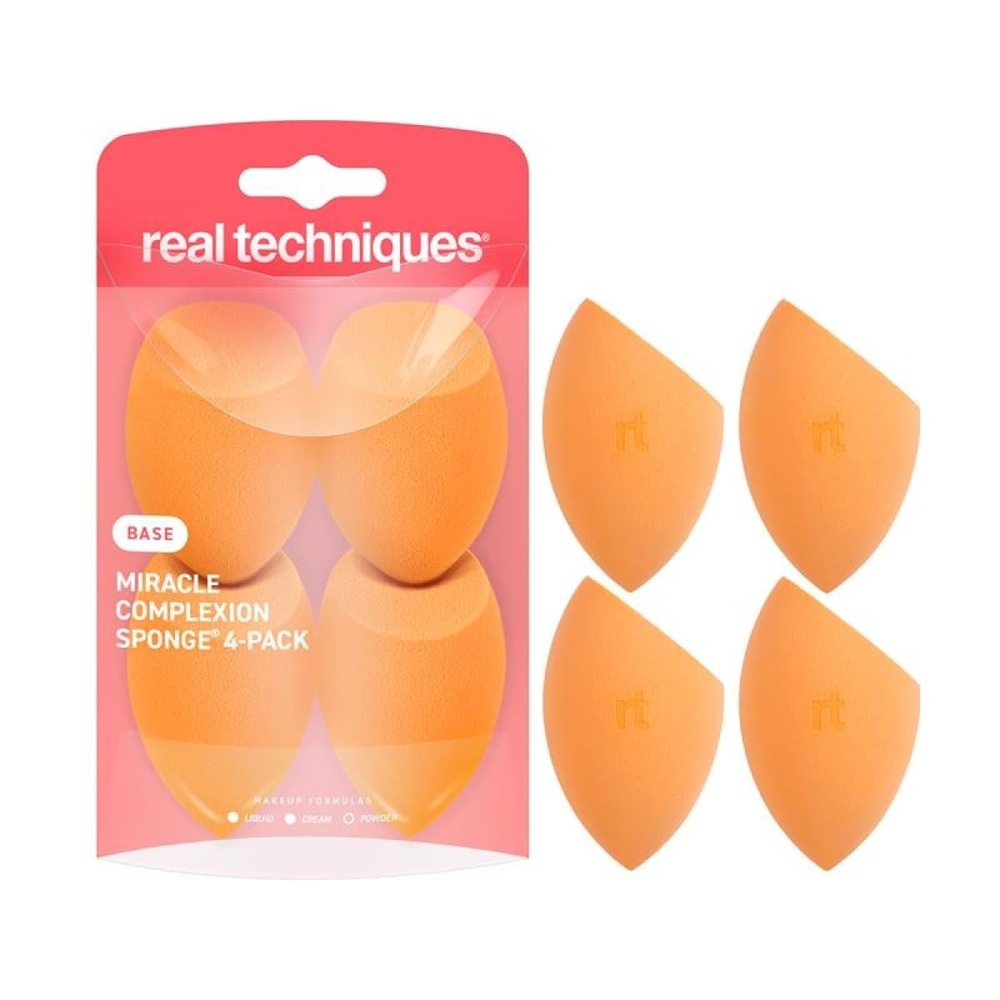 image:imageReal Techniques Miracle Complexion Sponge Concealer Sponge Duo Makeup Blending Sponges For Foundation amp Concealer Offers Light To Medium Coverage Natural Dewy Makeup LatexFree Foam 2 CountMiracle Complexion Sponge 4 Count