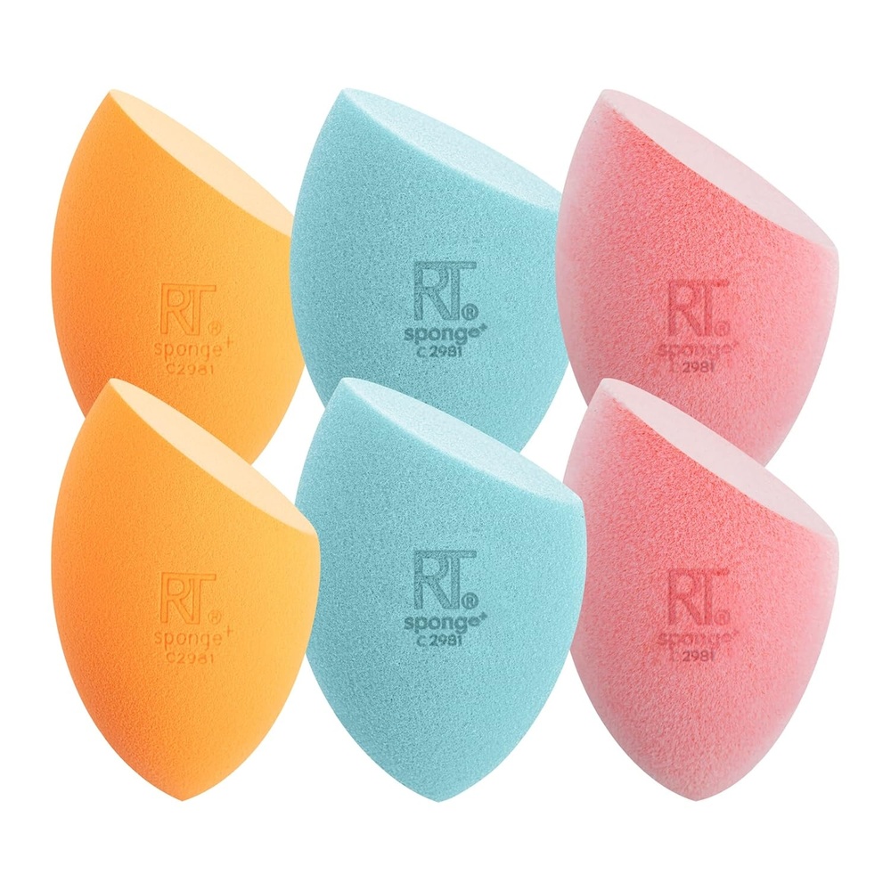 image:imageReal Techniques Miracle Complexion Sponge Concealer Sponge Duo Makeup Blending Sponges For Foundation amp Concealer Offers Light To Medium Coverage Natural Dewy Makeup LatexFree Foam 2 CountAssorted Makeup Blending Sponges 6 Pack