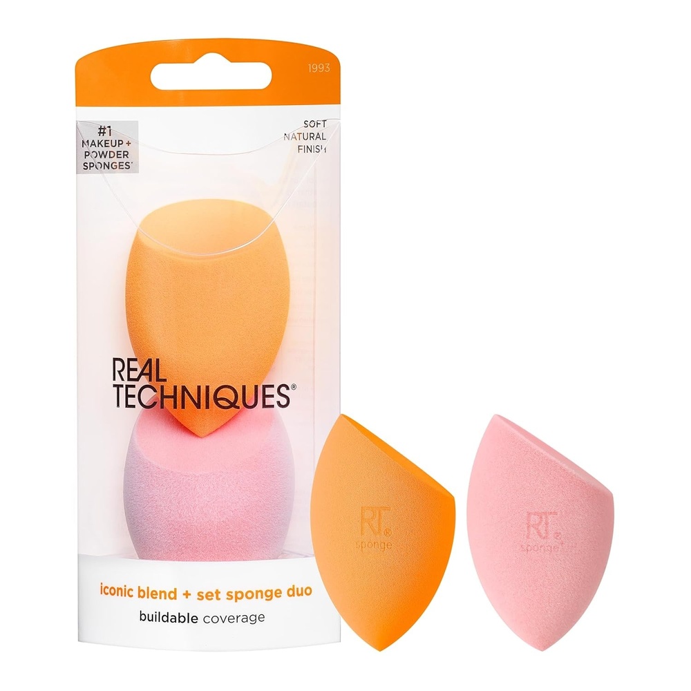 image:imageReal Techniques Miracle Concealer Sponge Makeup Blending Sponge For Liquid amp Cream Concealer Elongated Shape For Precise Application Under Eyes amp Tight Areas Yellow LatexFree Foam 1 CountPink Orange