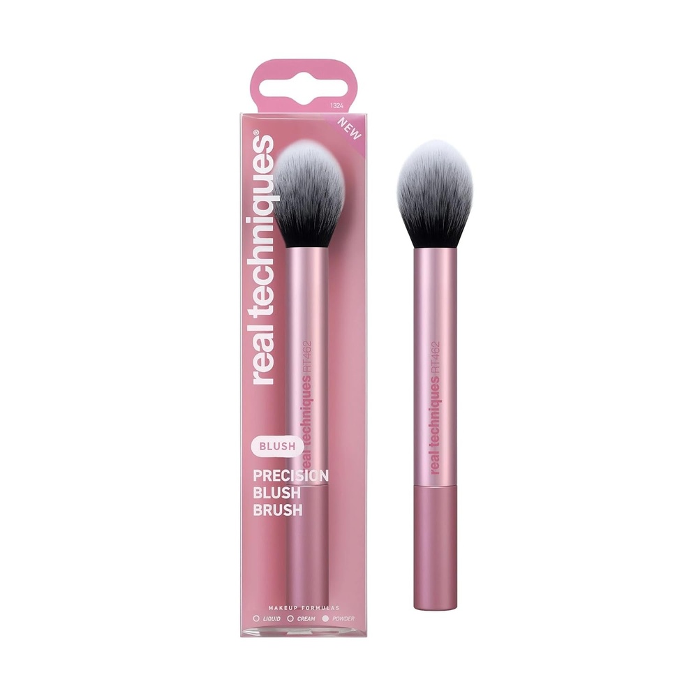 image:imageReal Techniques Precision Blush Brush Fluffy Powder Blush Makeup Brush for Buildable Cheek Color Pressed amp Loose Blush Synthetic Bristles Vegan amp CrueltyFree