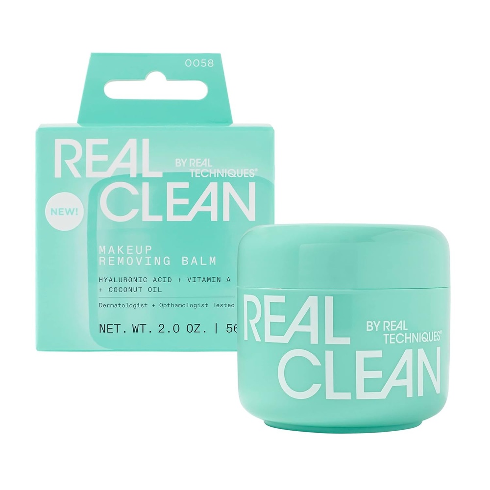 image:imageReal Techniques Real Clean Face Erase Makeup Removing Balm Hydrating Makeup Cleansing Balm Remove Stubborn Makeup Hyaluronic Acid Moisturizes amp Vitamin A Helps Exfoliate 2 fl oz Jar