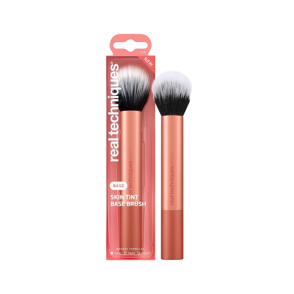 image:imageReal Techniques Skin Tint Base Brush Liquid Foundation Makeup Brush for Skin Tint amp Tinted Moisturizer StreakFree Blending UltraPlush Bristles CrueltyFree 1 Count