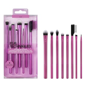 Real Techniques 8 Piece Everyday Eye Essentials Makeup Brush Set, Eye Brushes for Eye Liner, Eyeshadow, Brows, & Lashes, Travel Friendly, Gift Set, Synthetic Bristles, Cruelty-Free & Vegan(8 Piece Set)