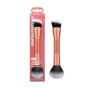 Real Techniques Liquid & Powder Base Brush, Dual-Purpose Foundation Makeup Brush for Liquid Foundation, Skin Tint & Setting Powder, Synthetic Bristles, Vegan & Cruelty-Free