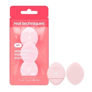 Real Techniques Mini Miracle Powder Puff Trio, 3 Pack(3/Mini Miracle Powder Puff Trio)