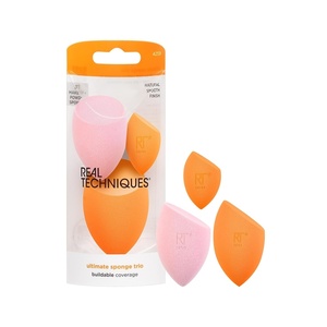 Real Techniques Miracle Complexion Sponge + Concealer Sponge Duo, Makeup Blending Sponges For Foundation & Concealer, Offers Light To Medium Coverage, Natural, Dewy Makeup, Latex-Free Foam 2 Count(Ultimate Makeup Sponge Trio  3 Count)