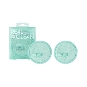 Real Techniques Real Clean Makeup Remover Pads, Reusable Makeup-Removing Rounds, Dual-Sided For Toner, Essence, Eye & Face Makeup Removal, For All Skin Types, 2 Count(2 Count (Pack of 1))